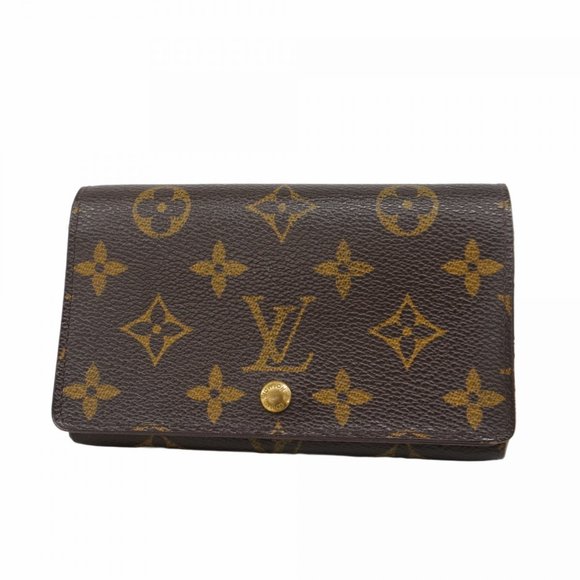 Louis Vuitton Monogram Porte Monnaie-Vieux-Tresor Wallet M61730 Brown Women's - Picture 1 of 16